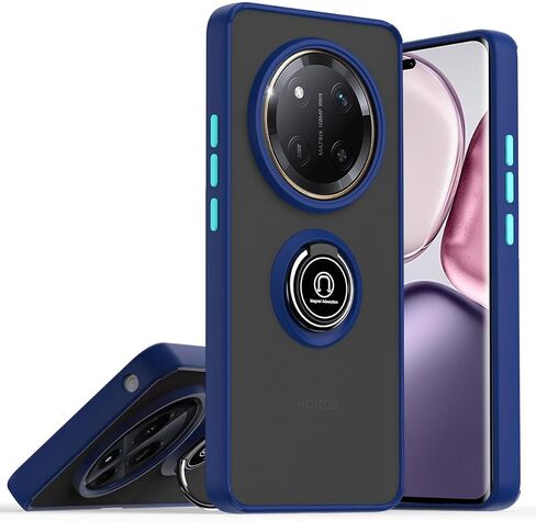 قضية Quietip متوافقة مع Honor Magic 7 Lite & Honor X9C ، TPU + Hard PC Srockproof Ring Ring Care Cover ، Black in Kuwait