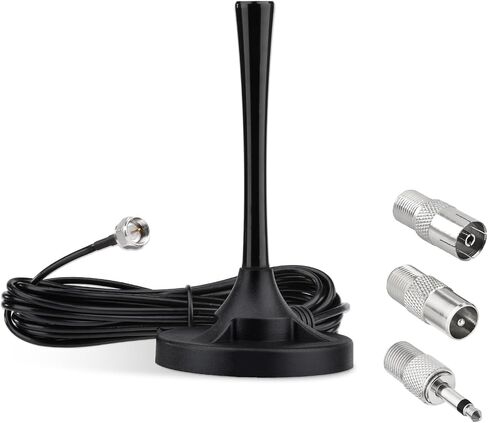 هوائي راديو FM Telescopic Base Magnetic Strong Superbat مع كابل تمديد 10 أقدام لـ Yamaha Marantz Pioneer Onkyo Sherwood FM Radio Tupl in Kuwait