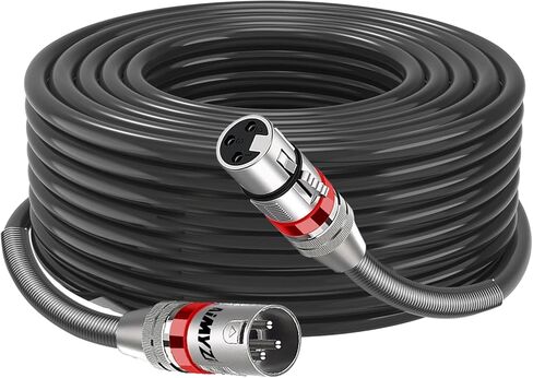 XLR Cable Microphone Cable 25 Feet Premium Balanced Mic Cable Pure Copper Conductors Heavy Duty Male to Female 3 Pin XLR Microphone Cable Zinc Alloy Connectors with Metal Spring in Kuwait