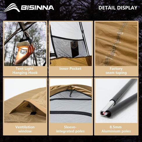 BISINNA Backpacking Tent 2 Person Lightweight Camping Tent Waterproof 3 Season with Aluminum Pole for Outdoor Mountaineering Hiking Travel in Saudi Arabia