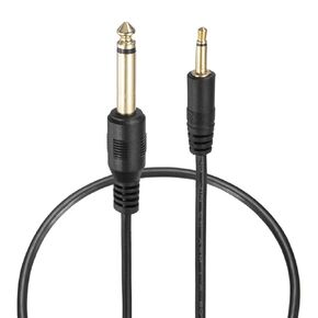 MECCANIXITY 3.5mm Aux Cable Replacement Audio Cable Cord, 6.5ft 2 Pole Male to Male Audio Cable, Stereo Sound Audio Cable Cord for Earphones, Smart Phones, Speakers,Black 1 Pcs