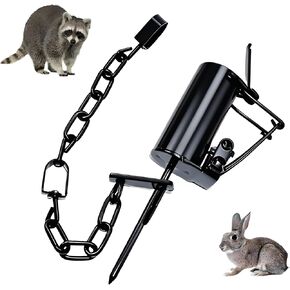 Live Animal Spring Trap Dog Proof Raccoon Coon Rabbit Bobcat Traps Foot Hunting Snare Easy to Use Reusable Dark Heavy Duty Trap for Outdoor Farm Yard Garden
