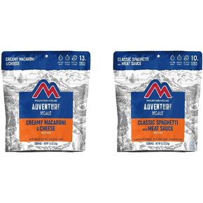 Mountain House Creamy Macaroni & Cheese (2 Servings) and Classic Spaghetti with Meat Sauce (2 Servings) | Freeze Dried Backpacking & Camping Food