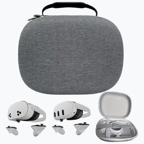 Mo'zi'pa Carrying Case for Meta Quest 3S متوافق مع Quest 3S/Oculus Quest 3 ، إكسسوارات وحدات التحكم ، وحالة VR الصلبة للسفر والتخزين المنزلي