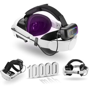 G-STORY Comfort Head Strap Accessories for Meta Quest 3/3S, 10000mAh Magnetic Battery Pack Design, Reduce Facial Stress Adjustable Strap Compatible with VR Oculus 3/3S