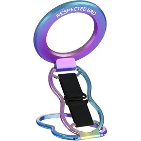 Magnetic-Phone-Grip-Stand-with-Finger-Strap, 4-in-1 Magnetic Ring Holder, Kickstand and Elastic Strap for Smartphones, Universal Fit for iPhone, Android, and Cases (Colorful)