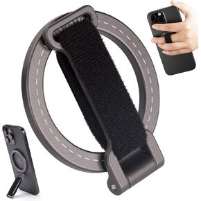 for Magsafe Phone Grip Kickstand – Adjustable Finger Snap Magnetic Grip | 20 N52 Strong Magnets for iPhone 12/13/14/15/16/ Pro Max & MagSafe Cases | Foldable & Ultra-Portable Design