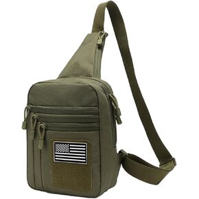 Tactical Sling Bag Concealed Carry Bag for Men, Small Tactical Crossbody Bags with CCW Holder EDC Military Shoulder Bags for Men - Black