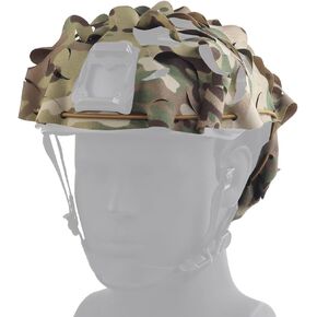 Camo Camouflage Tactical Helmet Cover,Military Gear Combat Fast Helmet Cover for Paintball Hunting Shootingn Size M/L