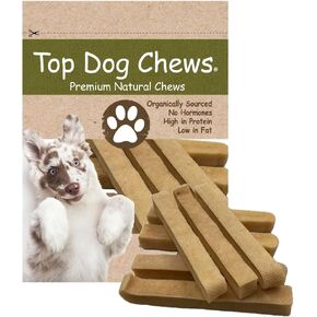 Top Dog Chews – Small Himalayan Yak Cheese for Dogs, 100% Natural & Long-Lasting Dog Treats, Gluten Free & Digestible Cheese Sticks, Sold by The Pound (1LB, 7 Dog Chews)