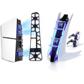 PS5 Slim Accessories, PS5 Slim Controller Charger and PS5 Slim Cooling Fan