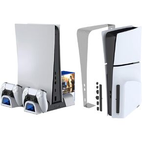 PS5 Slim Accessories, PS5 Slim Cooling Station with Dust Cover