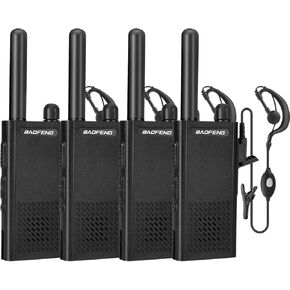 Baofeng T26 Walkie Talkies Long Range, Rechargeable Li-ion Battery 16 FRS Channel Two Way Radios with Earpieces for Adults, Handheld Mini Compact Walky Talky with Type-C Charging (10pack)