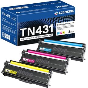 TN-431 TN431 Cyan Magenta Yellow Toner Cartridge Replacement for Brother TN431 TN-431 HL-L8260CDW MFC-L8900CDW HL-L8360CDW MFC-L8610CDW Printer, TN4313PK