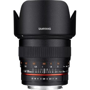Samyang SY50M-N Teameplive Prime 50mm F1.4 Lens for Nikon Digital SLR