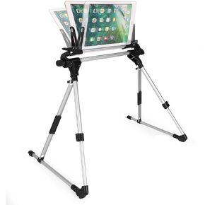 HOLD UP Tablet Holder, 360 Adjustable Phone/Tablet Stand with Steel Arm, Lazy Mount Tablet Clamp for All 4"-10.5" Phones, Tablet, for Gaming, Watching Video, Chatting