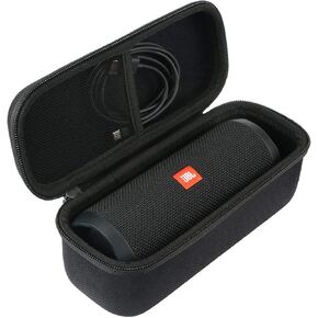 Khanka Hard Travel Case Replacement for JBL FLIP5 Flip 5 / Flip 6 Waterproof Portable Bluetooth Speaker (Short Black)