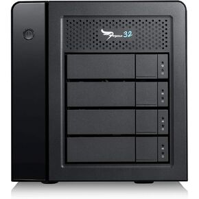 Pegasus32 R4 16TB (4x4tb) Hybrid Thunderbolt 3 أو USB32 تخزين الغارة المباشر ، محرك أقراص ثابتة خارجي عالي الأداء (P32R4HD16US)