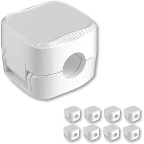 8Pack Powerful Magnetic Cable Clips-The Perfect Solution for All Cables Keeping Your Space Tidy and Clutter-Free Ideal for Home and Office Use Easily Secure and Organize Your Charging and Data Cables