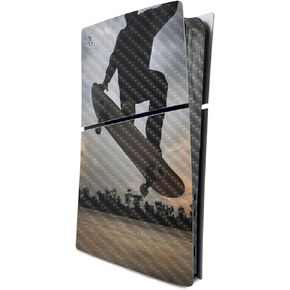 MightySkins Carbon Fiber Skin for PS5 Playstation 5 Slim Digital Edition Console Only - Ollie Protective, Durable Textured Carbon Fiber Finish Easy to Apply Made in The USA