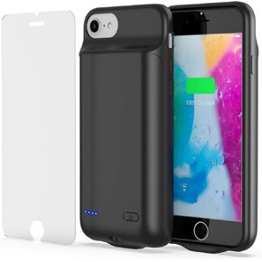 علبة البطارية لجهاز iPhone 8/7/6S/6/SE ، سعة كبيرة [7000mAh] حزمة نسخ احتياطي للبطارية المحمولة المحمولة للبطارية لـ iPhone 8/7/6S/6/SE (2022/2020)