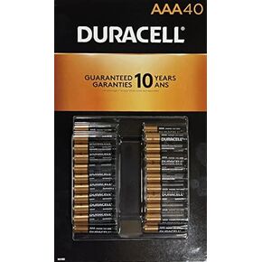 Duracell - بطاريات Coppertop AAA القلوية - تدوم طويلًا ، تدوم بطارية ثلاثية الأغراض للأسرة والأعمال - 40 عددًا