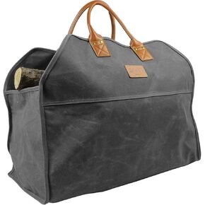 INNO STAGE Heavy Duty Firewood Log Carrier Tote Bag, Large Wood Storage Hay Hauling for Fireplace Fire Pit Outdoor Camping, BBQ Barbecue