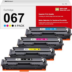 067 Toner Cartridges Set - MF656Cdw MF654Cdw Toner Replacement for Canon 067 067H Toner Cartridge Set Work with Canon Color ImageClass MF656Cdw MF654Cdw LBP632Cdw MF653Cdw Printer | Show Ink Level