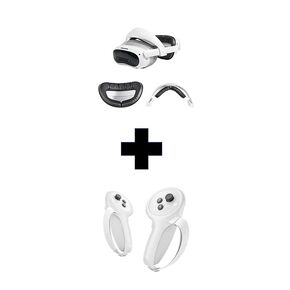 AMVR Comfort Head Strap for Pico 4 Ultra Accessories & AMVR Upgraded Comfort Controller Grips Compatible with Pico 4 Ultra