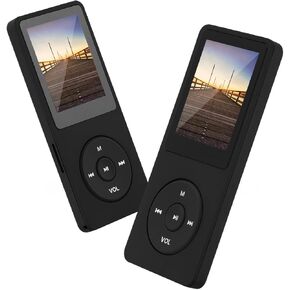 MP3 Player is a Portable Music Player with a 32GB Micro sd Card,1.8-inch Screen,with Speaker,FM Radio,Record,e-Book,Picture,Video,Suitable for Work and Sports.