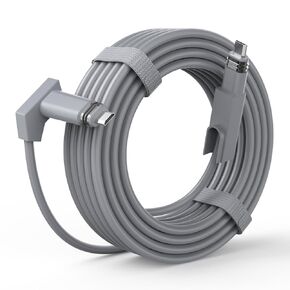 Starlink Cable 50FT Compatible with Starlink Actuated Gen 2, Replacement Cable for Starlink Rectangular Satellite V2 Waterproof with End Caps Gray (50FT/15M)