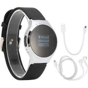 Voice Recorder Watch, Voice Activated Recorder Digital Voice Recorder Watch with Pedometer, MP3 Player, Intelligent Voice Control, File Encryption, Auto Save (32GB)