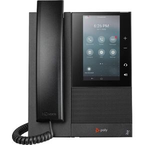 هاتف Poly CCX 500 IP مع الهاتف (Polycom) - سياج صوتي و NoiseBlockai Technologies - 5 "LCDDISPlay متعدد اللمسات - منافذ Bluetooth و USB متكاملة - تعمل مع التكبير والمزيد (متجدد)
