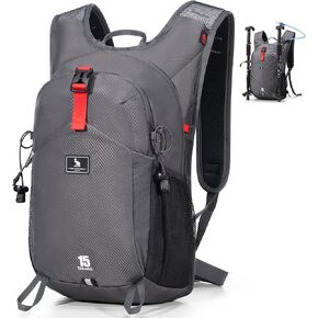 OIWAS Small Hiking Backpack - 15L Hiking Backpacks Water Resistant Camping Backpack Lightweight Hiking Daypack with Hydration Bladder Outlet