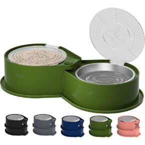 Stainless Steel Dog Bowl Set with Lids, 304 Metal Dual Food & Water Bowls for Dogs & Cats, Large Capacity Pet Feeder with Cover Keeps Food Fresh, Anti-Skid Dog Dish for Small/Medium/Large Pets