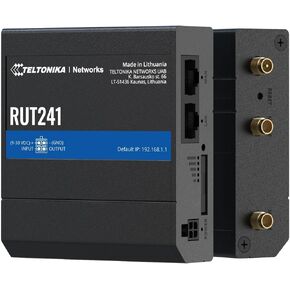 Teltonika RUT241 Industrial 4G LTE Router – Compact & Rugged Wireless Router with Ethernet, WiFi, VPN, RMS Support, Remote Monitoring, and IoT Connectivity (RUT241098000)