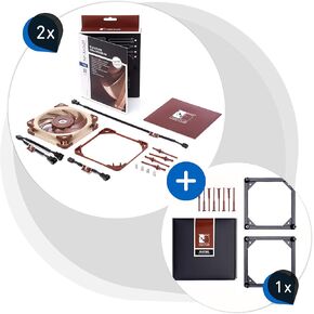 Noctua Bundle: 2X NF-A12x25 PWM + 1x NA-SMFA1, Set for 280mm Water Cooling Radiator
