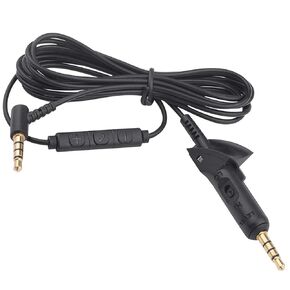استبدال سلك سلك سلك كابل الصوت المتوافق مع Bose QC15 QuietComfort 15 سماعة الرأس مع الميكروفون في الخط والتحكم عن بعد
