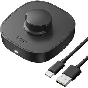متوافق مع حجم شاحن Oura Ring Gen3 ، قفص الاتهام السريع والآمن مع كابل USB-C ، وتصميم سهل السفر لـ Smart Ring (أسود)