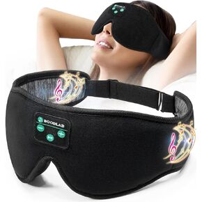 Bluetooth Sleep Mask, Boodlab Sleep Mask with Bluetooth Headphones, Sleeping Headphones for Side Sleepers Travel Yoga, Cool Tech Gadgets Unique Gift for Valentine's Mother's Day Birthday Christmas