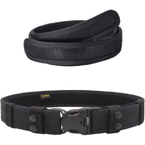 1.5" Duty Belt with Loop Liner 2 Keepers + 1.5" Inner Belt with Hook Liner XL(39"-42")