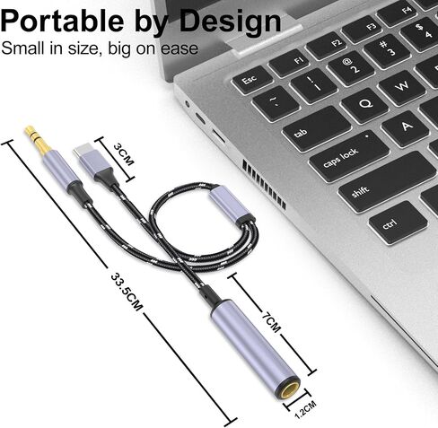 1/4" Splitter Cable, TRS to Dual 1/4" TRS Stereo Y Adapter, High-Fidelity Sound, Durable Aluminum Alloy Shell for Studio, DJ, Headphones, Live Sound Systems-12inch in Saudi Arabia