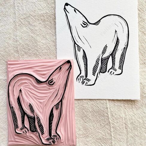 Falling in Art 12 Pack Rubber Carving Block, 4" x 6" Easy Cut Lino Blocks, Soft Linoleum Block for Printmaking, Stamps, Crafts in Saudi Arabia