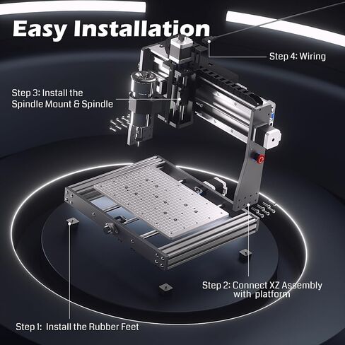 CNC 3018-PRO Router Kit GRBL Control 3 Axis Plastic Acrylic PCB PVC Wood Carving Milling Engraving Machine, XYZ Working Area 300x180x45mm in Kuwait