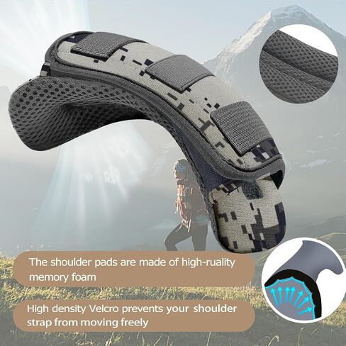 2-Pack Shoulder Pad Ultra-Thick Tactical Vest Cushion for Laptop Bags, Messenger Bags, Briefcase Bags, Luggage Bags, Tool Bags, Travel Bags and Most Bags in Kuwait