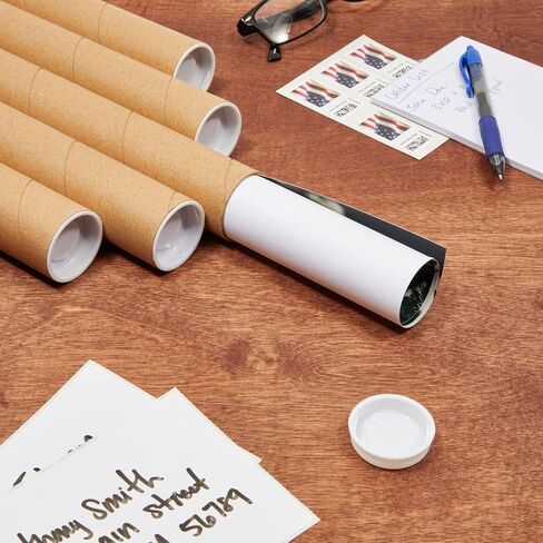 Stockroom Plus 12 Pack Brown Round Cardboard Mailing Tubes with Caps for Shipping, Packing, Art Prints, Maps, and Blueprints - 2 x 15 in Poster Tubes for Mailing in Kuwait