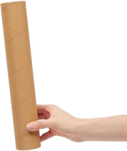 Stockroom Plus 12 Pack Brown Round Cardboard Mailing Tubes with Caps for Shipping, Packing, Art Prints, Maps, and Blueprints - 2 x 15 in Poster Tubes for Mailing in Kuwait