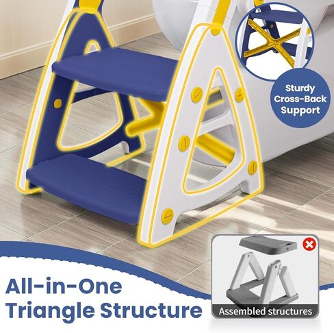 مقعد تدريب على المرحاض ومقعد للأطفال الصغار، مقعد مرحاض للأطفال الصغار ذو ثبات مطلق، مقاعد قابلة للتعديل وارتفاع المقعد للأطفال الصغار الأولاد والبنات (رمادي) in Kuwait