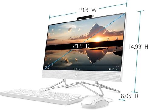 HP 22 inch All-in-One Desktop PC • 2024 Latest Model • Microsoft Office Trial • FHD Display • 64GB RAM • 2TB PCIe SSD • Intel CPU • RJ-45 • HDMI • Keyboard & Mouse • WOWPC Recovery USB • Win 11 Pro in Saudi Arabia