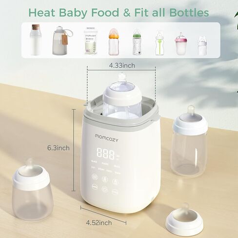 Momcozy Bottle Warmer, Fast Bottle Warmers for All Bottles with Timer, Accurate Temperature Control and Automatic Shut-Off, Multifunctional Bottle Warmer for Breastmilk in Kuwait
